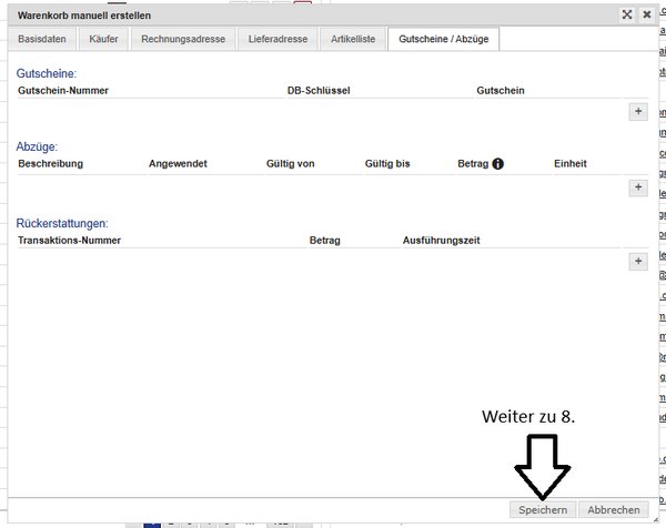 Warenkorbverwaltung - in Stellvertretung einkaufen 7 - Gutscheine Erstattungen Abzüge.png